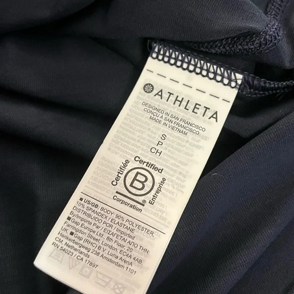 NWT Athlete Pacifica Shores Coverup Navy Small Quarter Zip Side Pockets Hood - Picture 13 of 16